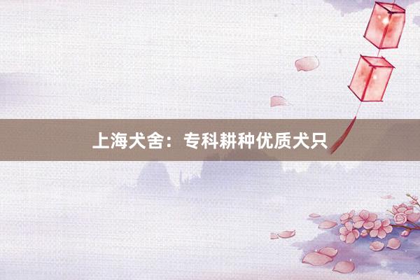 上海犬舍：专科耕种优质犬只
